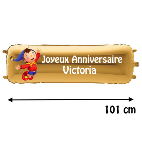 Ballon Oui-Oui Banderole Joyeux Anniversaire avec Prénom, Décorations ballons pour anniversaire.