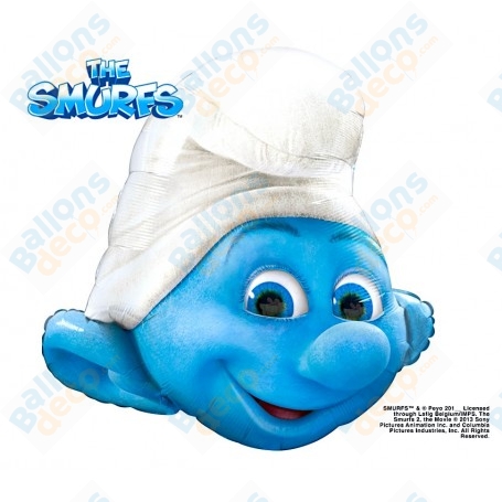 Ballon schtroumpf Tête Bleu