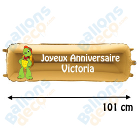 Ballon Franklin Banderole Joyeux Anniversaire avec Prénom, Décorations ballons pour anniversaire.
