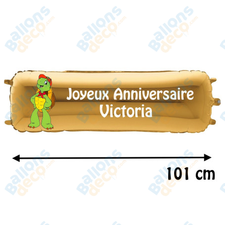 Ballon Franklin Banderole Joyeux Anniversaire avec Prénom, Décorations ballons pour anniversaire.