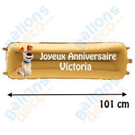 Ballon Comme des Bêtes Banderole Joyeux Anniversaire avec Prénom, Décorations ballons pour anniversaire.