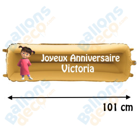 Ballon Boo de Monstre et Cie Banderole Joyeux Anniversaire avec Prénom Disney, Décorations ballons pour anniversaire.