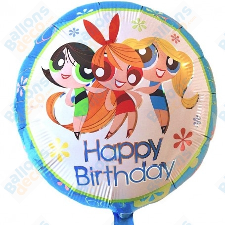 Ballon Super Girls Happy Birthday, Décorations ballons pour anniversaire.