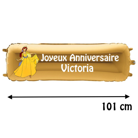 Ballon Princesse Anastasia Banderole Joyeux Anniversaire avec Prénom Disney, Décorations ballons pour anniversaire.