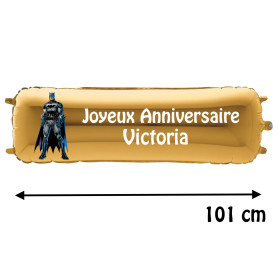Ballon Batman Avengers, Marvel, Disney Banderole Joyeux Anniversaire avec Prénom