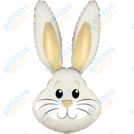 Ballon Lapin Beige Aline, décoration ballon animaux de la ferme, décoration de pâques.