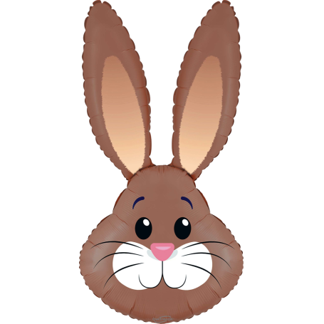 Ballon Lapin Marron Albert, décoration ballon animaux de la ferme, décoration de pâques.