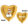 Ballon Diddlina Coeur Or avec le Prénom, Décorations ballons pour anniversaire.
