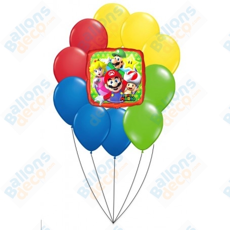 Ballons Super Mario Bros en Grappe