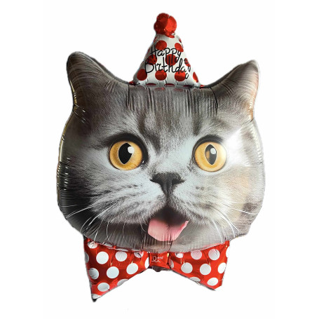 Ballon Chat Réaliste Happy Birthday, décoration ballon anniversaire, Baby shower, Manga Japonais