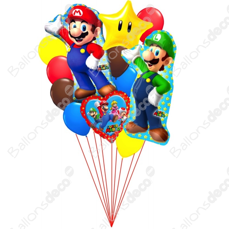Ballons Super Mario Bros Luxe en Grappe - Nintendo 