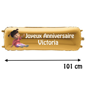 Ballon Boo de Monstre et Cie Banderole Joyeux Anniversaire avec Prénom Disney, Décorations ballons pour anniversaire.