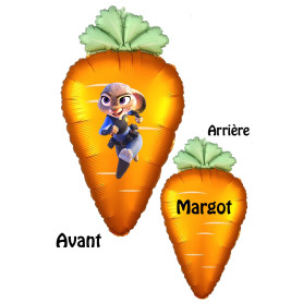 Ballon Judy Hopps Zootopie Carotte Prénom Disney, Décorations ballons pour anniversaire.