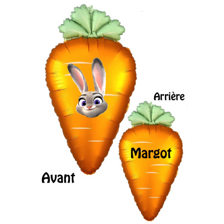 Ballon Tête Judy Hopps Zootopie Carotte Prénom Disney, Décorations ballons pour anniversaire.