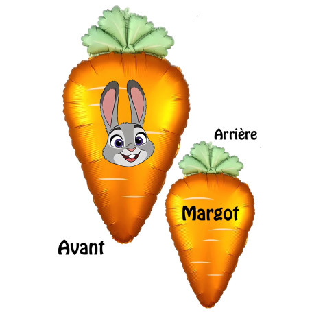 Ballon Tête Judy Hopps Zootopie Carotte Prénom Disney, Décorations ballons pour anniversaire.