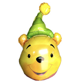 Ballon Winnie l'Ourson Chapeau Anniversaire Vintage Disney, Anagram, M&D. Décorations ballons pour anniversaire.