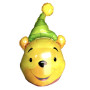 Ballon Winnie l'Ourson Chapeau Anniversaire Vintage Disney, Anagram, M&D. Décorations ballons pour anniversaire.