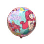Ballon Ariel La Petite Sirène Happy Birthday Vintage Coeur Des Océans, décorations ballons anniversaire Princesses Disney.