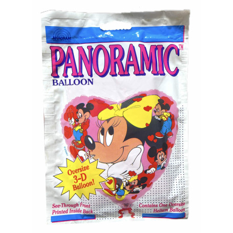 Ballon Mickey et Minnie Panoramic Coeur Vintage Disney Anagram, Décorations ballons pour anniversaire.