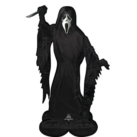 Ballon Scream Film D'horreur Stand Up 162 cm, décoration ballon Monstre halloween, Anniversaire.