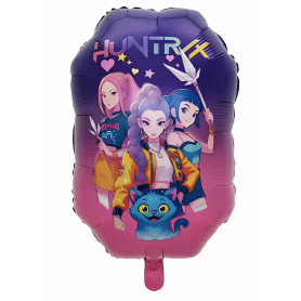 Ballon KPop Demon Hunters en groupe, Décorations ballons pour anniversaire, série Netflix.