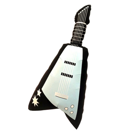 Ballon Guitare électrique Années 80 Noir et Blanche, décoration ballon Anniversaire, Taylor Swift, Musique