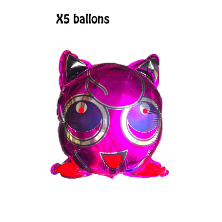 Ballons Roudoudou Rose X5 pour Kermesse des écoles.
