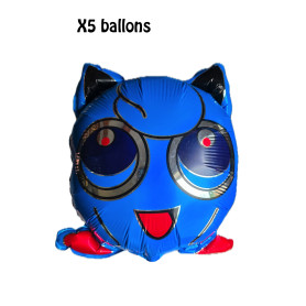 Ballons Roudoudou Bleus X5 pour Kermesse des écoles.