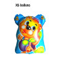 Ballons Oursons Bleus X5 pour Kermesse des écoles.
