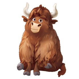 Ballon Taureau, Buffle Marron Cartoon, décoration ballon Animaux camarguais, Anniversaire.