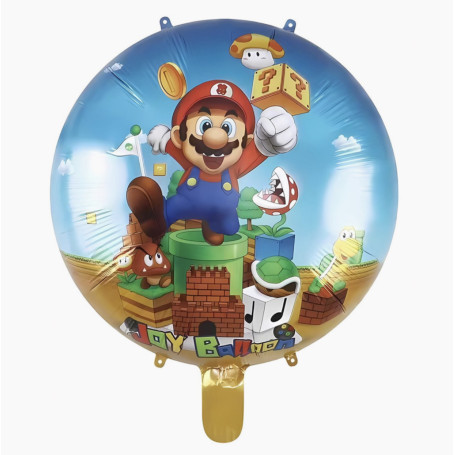 Ballon Super Mario Bros Image Jeux, Décorations ballons pour anniversaire, décoration gaming.