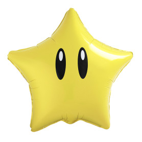 Ballon Étoile Jaune Super Mario Bros, Décorations ballons pour anniversaire, jeux Nintendo.