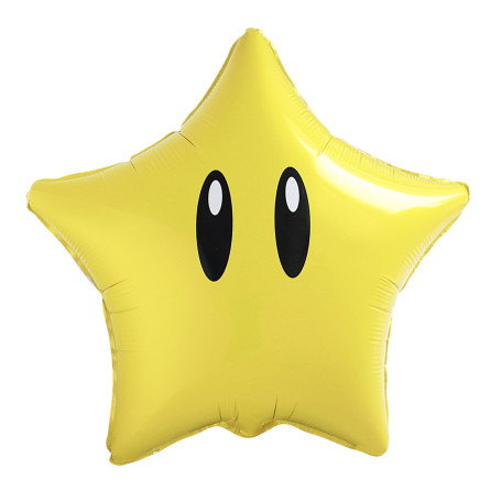 Ballon Étoile Jaune Super Mario Bros, Décorations ballons pour anniversaire, jeux Nintendo.