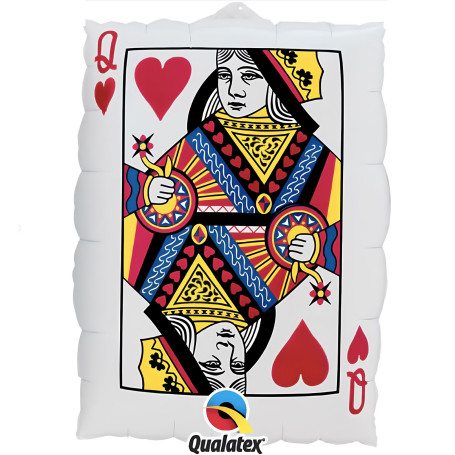 Ballon Carte De Jeu Dame Qualatex, jeux de carte Casino.