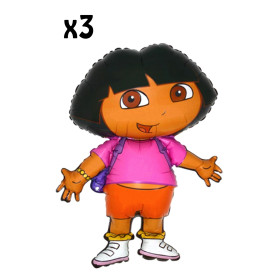Ballons Dora L'exploratrice X3 Kermesse pour Kermesse des écoles, associations