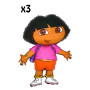 Ballons Dora L'exploratrice X3 Kermesse pour Kermesse des écoles, associations