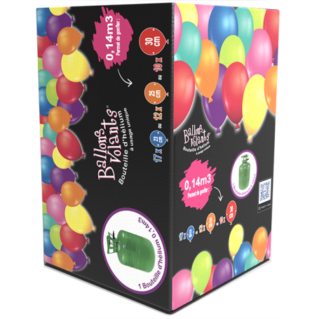 Bouteille Hélium Jetable 0.14 M3, Décoration ballon hélium.