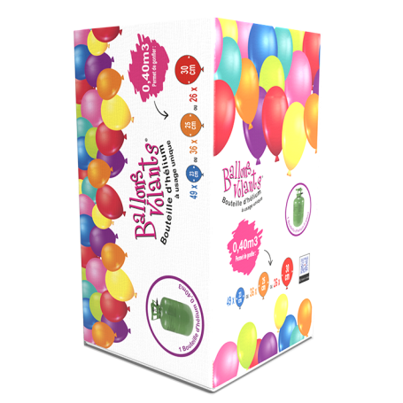 Bouteille Hélium Jetable 0.40 M3, Décoration ballon hélium.