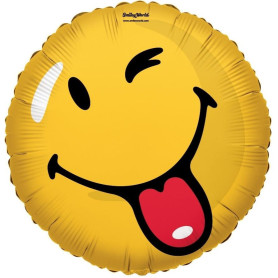 Ballon Emoji Jaune Langue Rouge, Décorations ballons pour anniversaire.