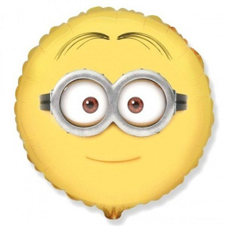 Ballon Minion Rond Jaune Grand Yeux, Décorations ballons pour anniversaire.