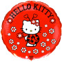 Ballon Hello Kitty Rond Rouge, Sanrio, Décorations ballons pour anniversaire.