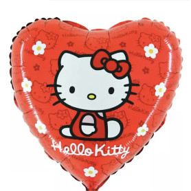Ballon Hello Kitty Coeur Rouge, Sanrio, Décorations ballons pour anniversaire.