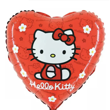 Ballon Hello Kitty Coeur Rouge, Sanrio, Décorations ballons pour anniversaire.