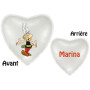 Ballon Astérix Coeur Blanc Personnalisable, Décorations ballons pour anniversaire.