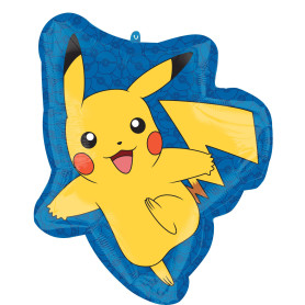 Ballon Pokémon Pikachu Fond Bleu, Décorations ballons pour anniversaire.