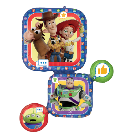 Ballon Toy Story 5 Cluster Disney Pixar, Décorations ballons pour anniversaire.