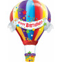 Ballon Happy Birthday Forme Montgolfière Pop, Décorations ballons pour anniversaire.