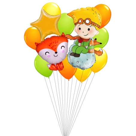 Ballon Le Petit Prince en Grappe Étoile, Décorations ballons pour anniversaire.