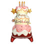 Ballon Gâteau Happy Birthday Géant 175 cm, Décorations ballons pour anniversaire.