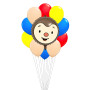 Grappe Ballons T'Choupi Rond 45 cm, Décorations ballons pour anniversaire.